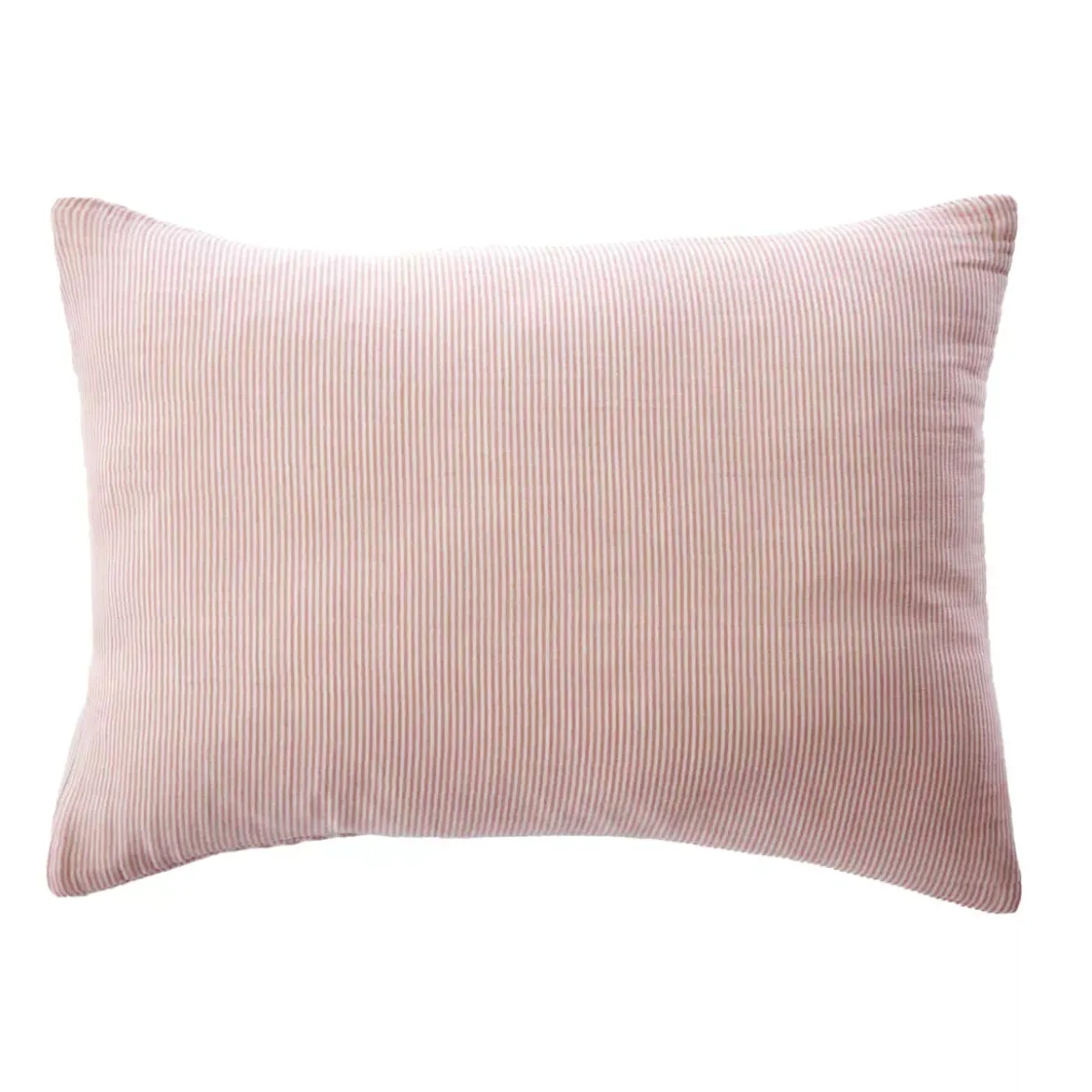 Federa rettangolare in garza di cotone (50 x 80 cm) Gaïa righe Albicocca
