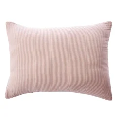 Federa rettangolare in garza di cotone (50 x 70 cm) Gaïa righe Albicocca