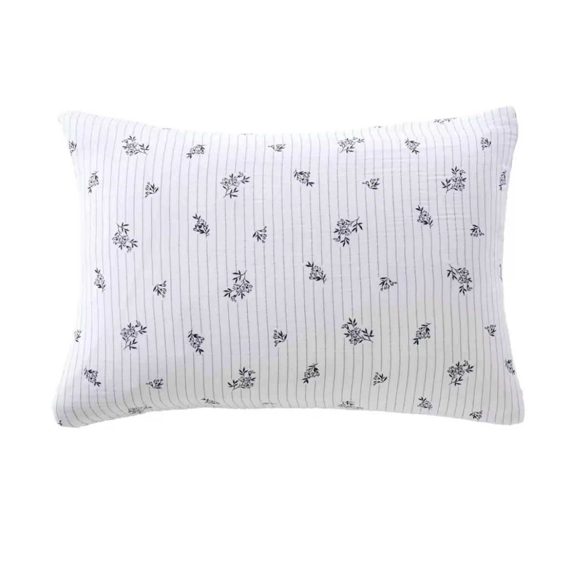 Federa rettangolare in garza di cotone (50 x 70 cm) Gaïa Iris Blu