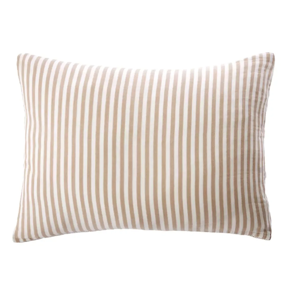 Federa rettangolare in garza di cotone (50 x 80 cm) Gaïa a righe Corda
