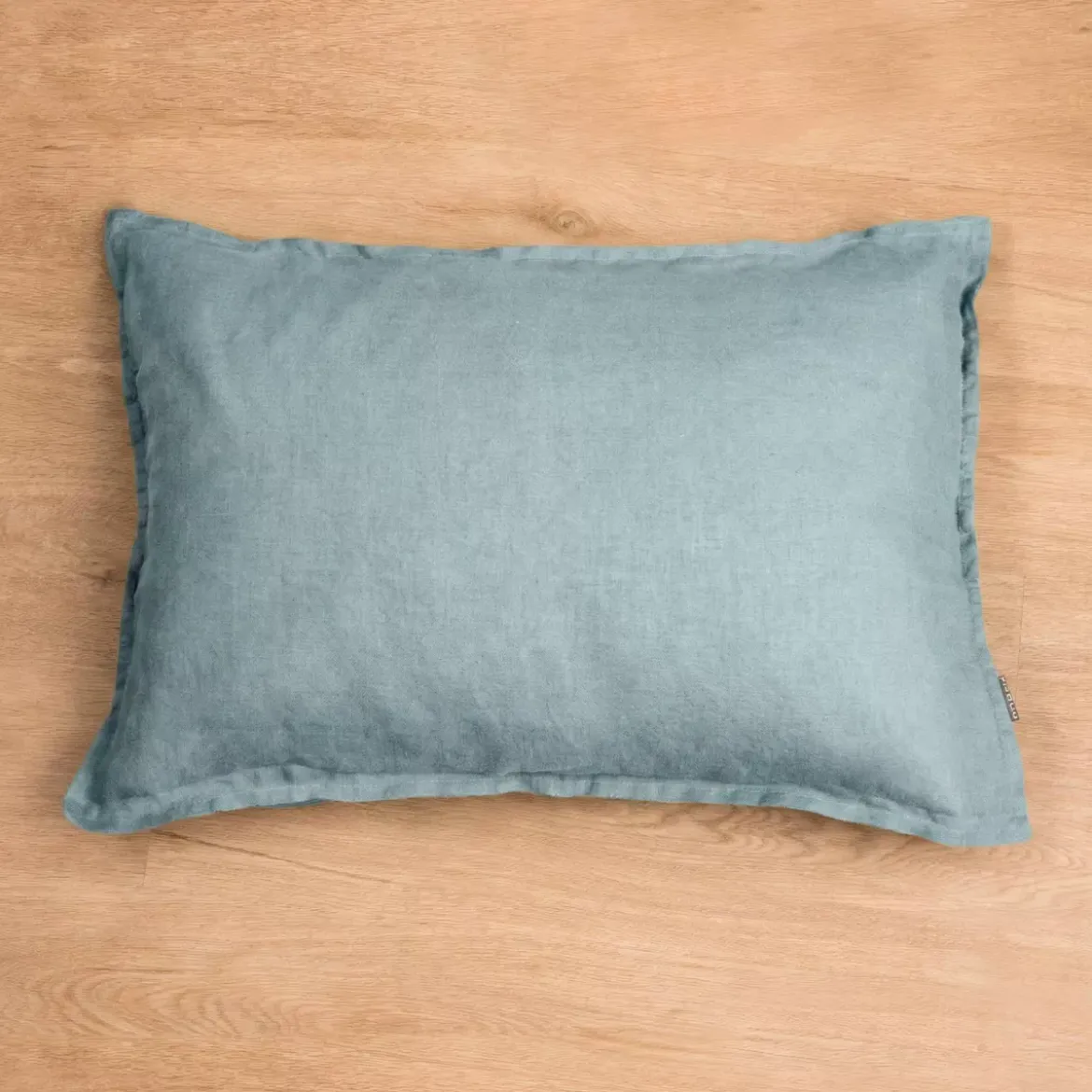 Federa Rettangolare in Lino Lavato (50 x 80 cm) Louise Blu Azzurro