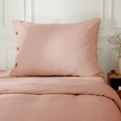 Federa rettangolare in percalle di cotone (50 x 70 cm) Diane Rose Blush