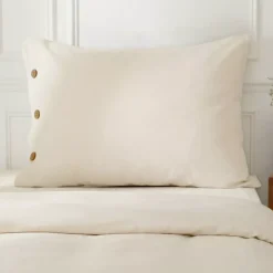 Federa rettangolare in percalle di cotone (50 x 80 cm) Diane Beige