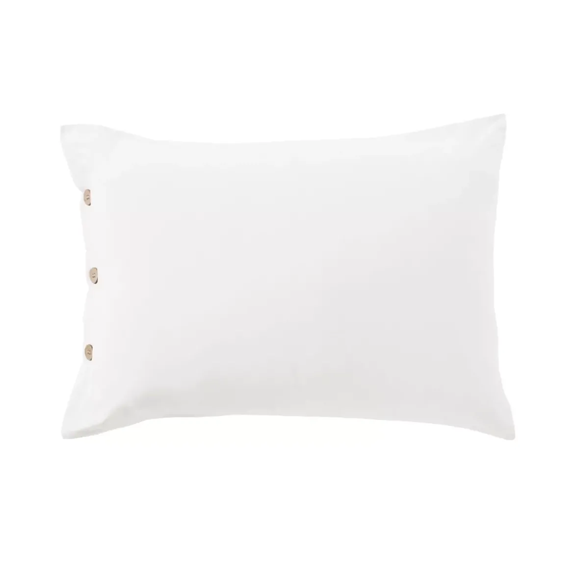 Federa rettangolare in percalle di cotone (50 x 70 cm) Diane Bianco