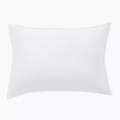 Federa rettangolare in raso di bambù (50 x 70 cm) Sienna Bianco