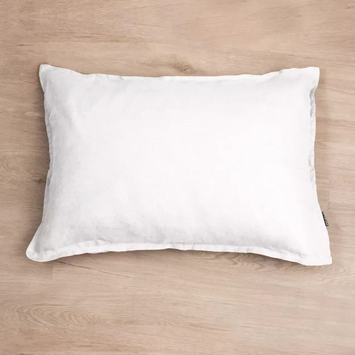 Federa rettangolare lino lavato (70 cm) Louise Bianco