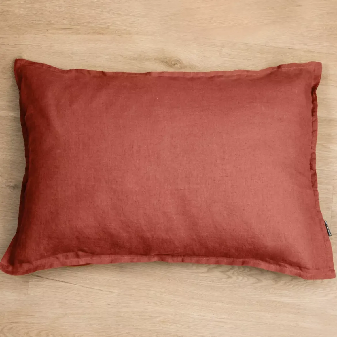 Federa rettangolare lino lavato (80 cm) Louise Terracotta
