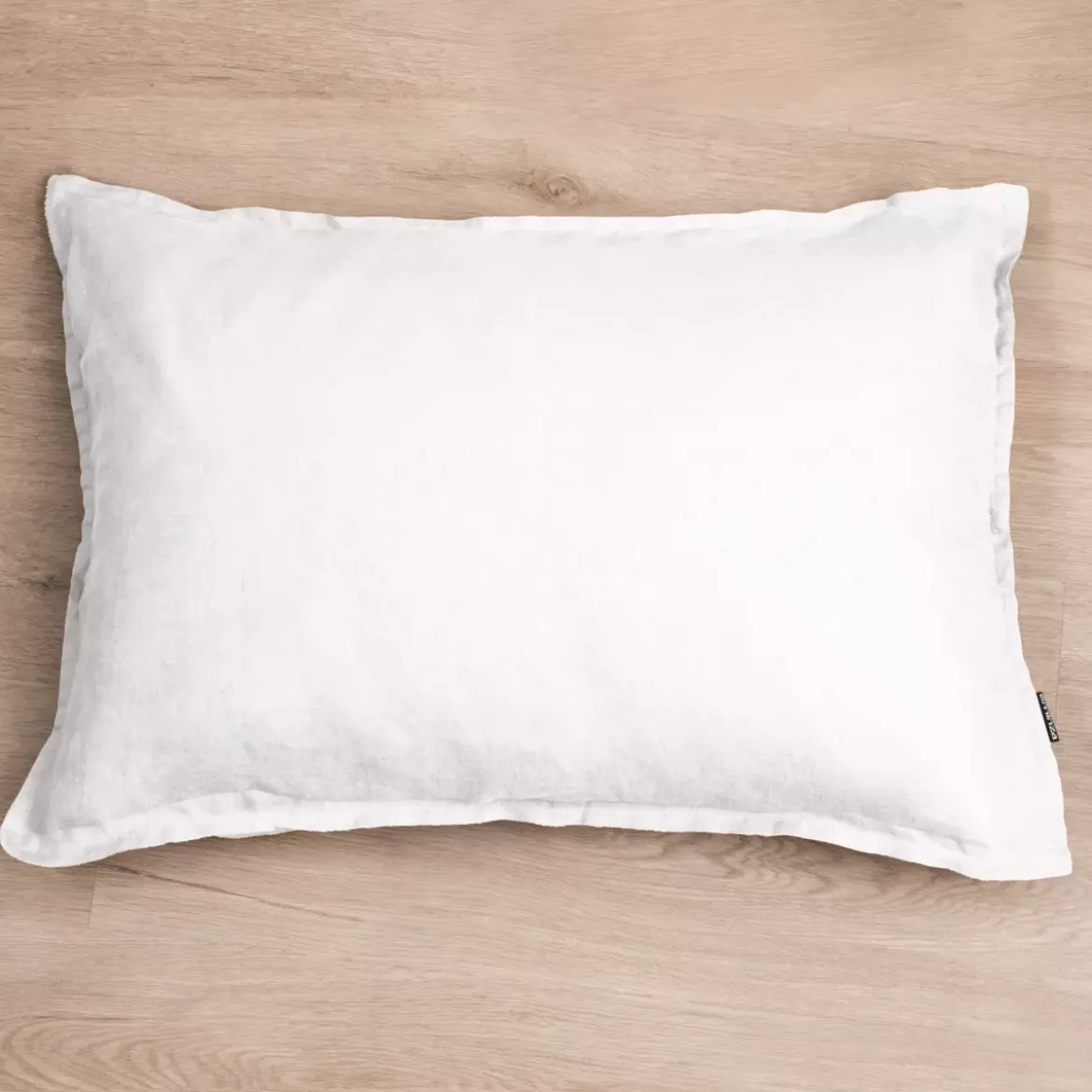 Federa rettangolare lino lavato (80 cm) Louise Bianco