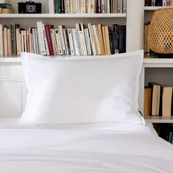 Federa rettangolare percalle di cotone (70 cm) Cali Bianco