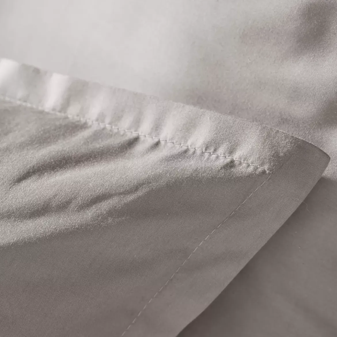 Federa rettangolare percalle di cotone (80 cm) Cali Grigio chiaro