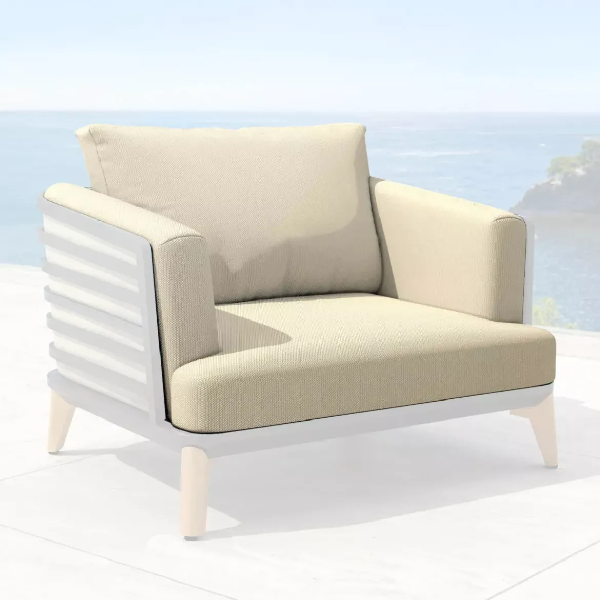Federe per cuscini di ricambio per Poltrona Monte Carlo Beige