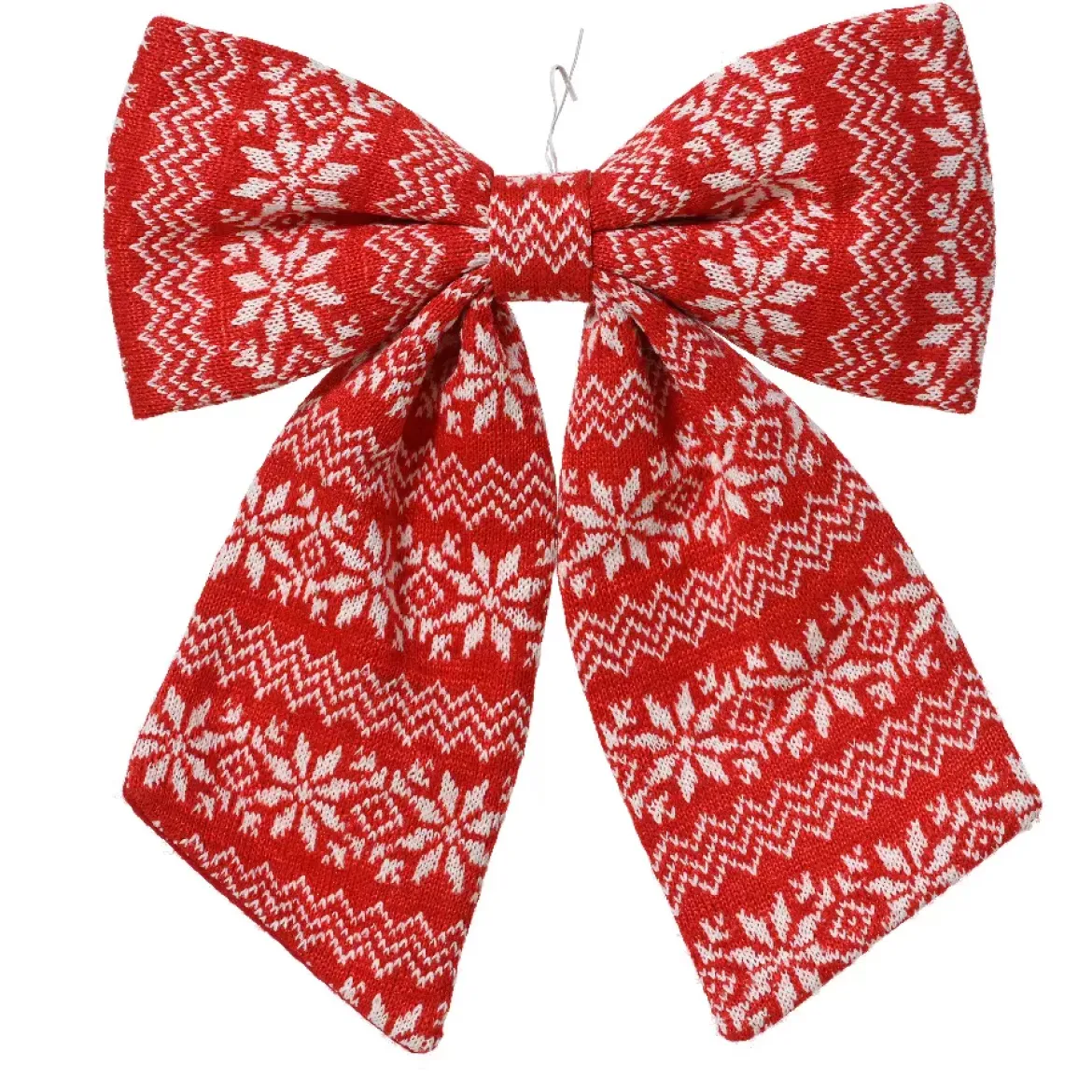 Fiocco di Natale (H32 cm) Tradizione Rosso e bianco