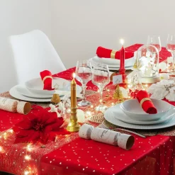 Fiore decorativo con pinza Bella Rosso
