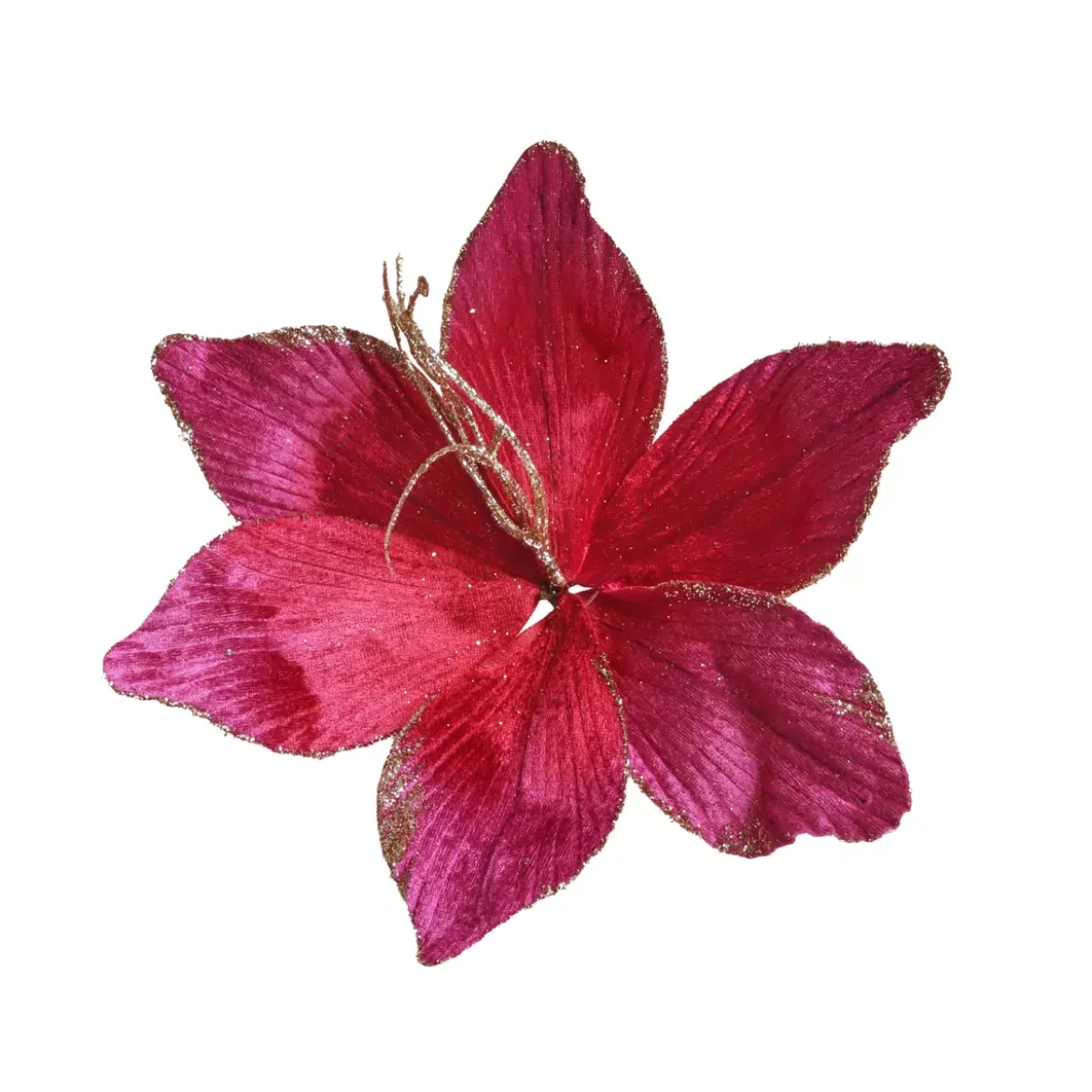Fiore decorativo in poliestere (D23 cm) Amaryllis in velluto Rosa
