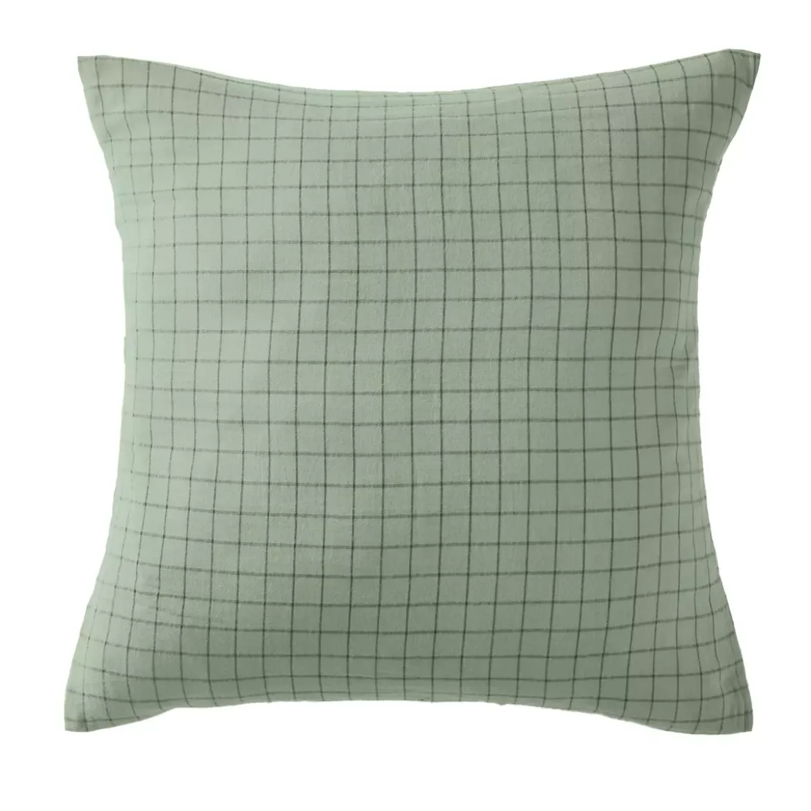 Fodera cuscino quadrata in garza di cotone (60 x 60 cm) Gaïa Mix Verde eucalipto