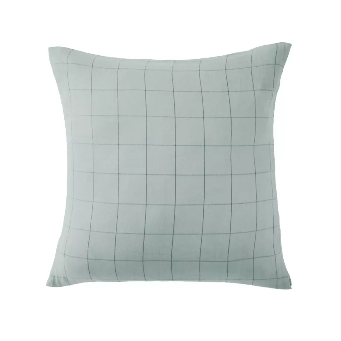 Fodera cuscino quadrata in garza di cotone (60 x 60 cm) Gaïa Match Verde eucalipto