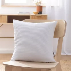 Fodera cuscino quadrato cotone (40 x 40 cm) Léa Bianco