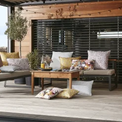 Fodera per cuscino da esterno quadrata (60 x 60 cm) Capucine Beige