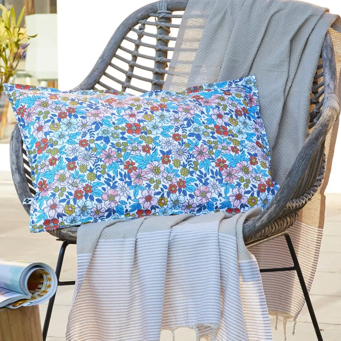 Fodera per cuscino da esterno rettangolare (40 x 60 cm) Danaé Multicolore