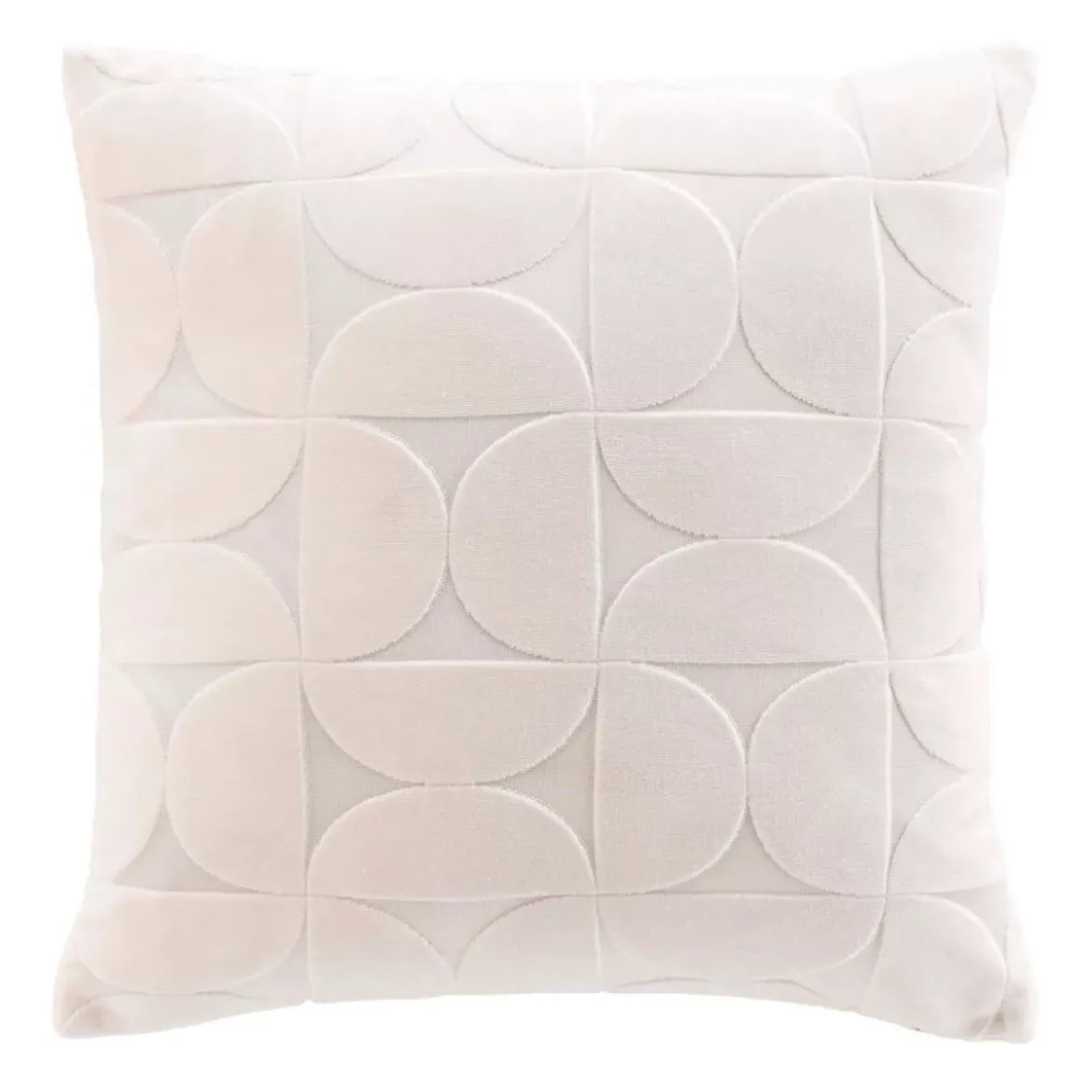 Fodera per cuscino quadrata in velluto (40 x 40 cm) Curly Ecru
