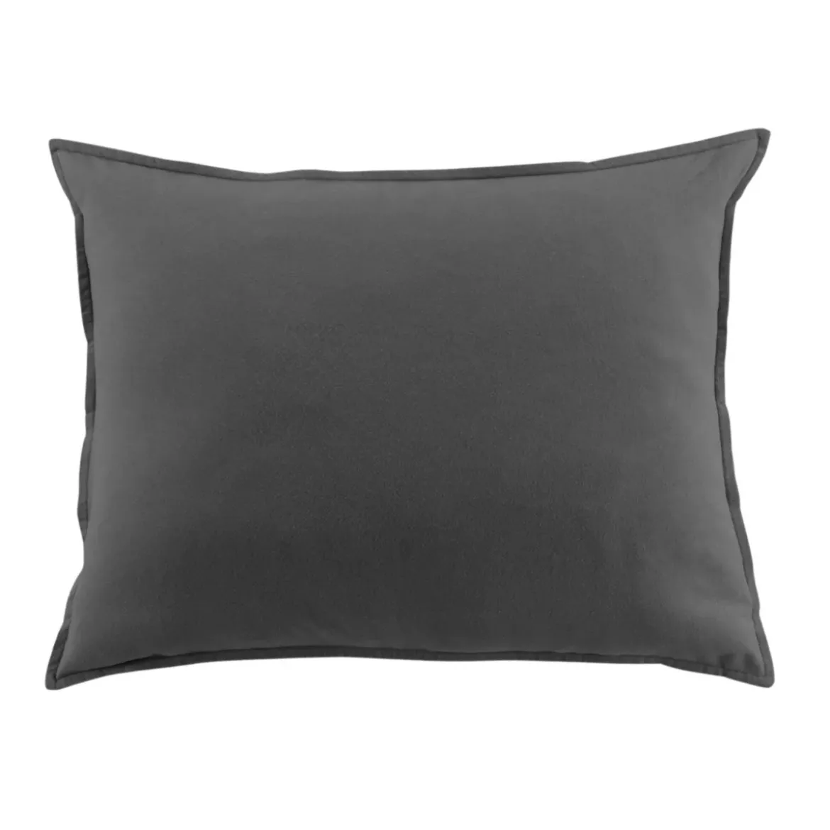 Fodera per cuscino quadrata in flanella di cotone (80 x 80 cm) Nina Grigio antracite