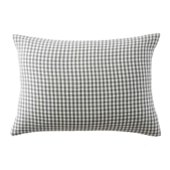 Fodera per cuscino rettangolare in doppia garza di cotone (50 x 70 cm) Gaïa vichy Verde rosmarino