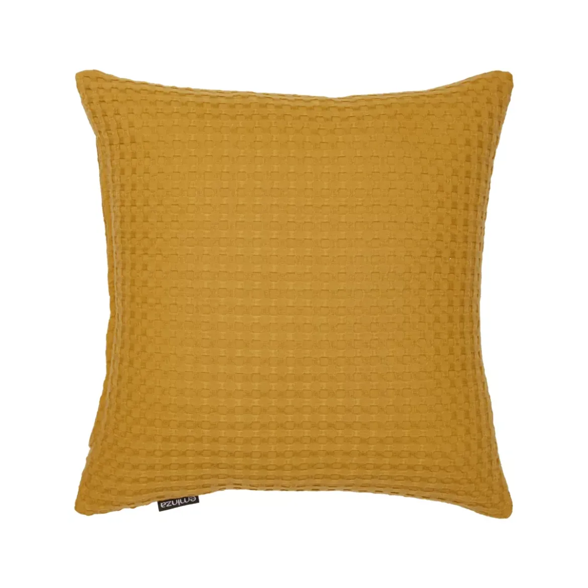 Fodera cuscino quadrata cotone nido d'ape (40 x 40 cm) Maya Giallo zafferano