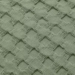 Fodera cuscino rettangolare cotone nido d'ape (30 x 50 cm) Maya Verde rosmarino