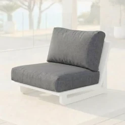 Fodere per cuscini di ricambio per Poltrona Long Beach Grigio antracite