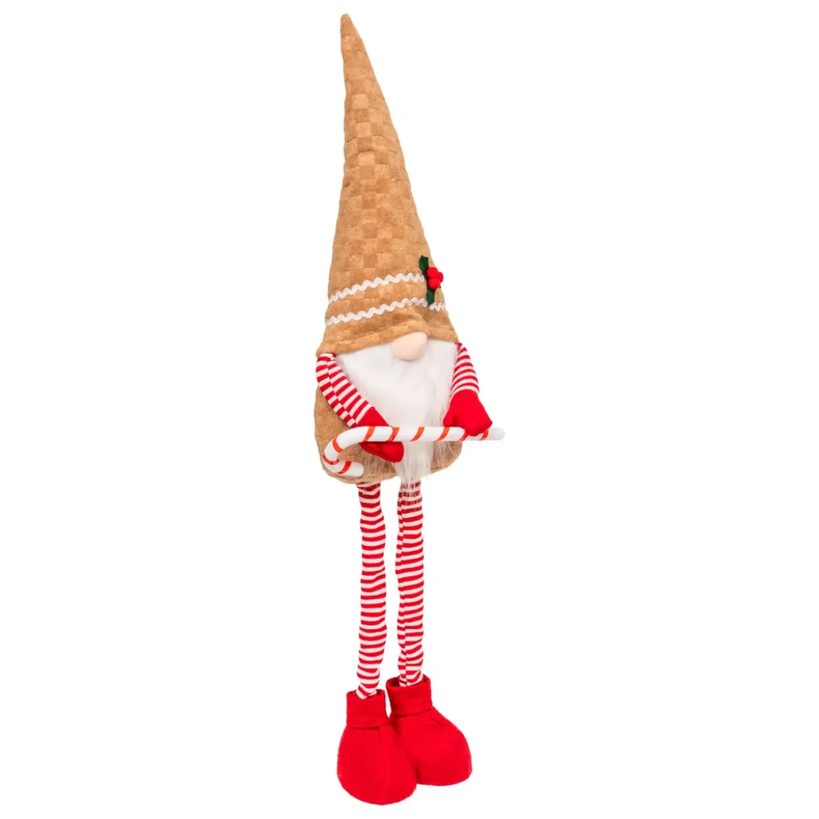 Folletto con gambe telescopiche (H80 cm) Goloso Pan di zenzero Marrone chiaro