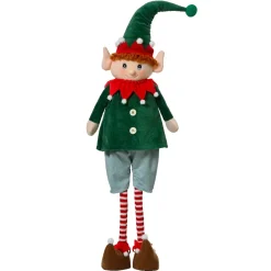 Folletto di Natale in piedi (H95 cm) Elfo Malo Verde