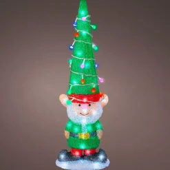 Folletto luminoso 60 LED (H60 cm) Allegro Verde e bianco freddo