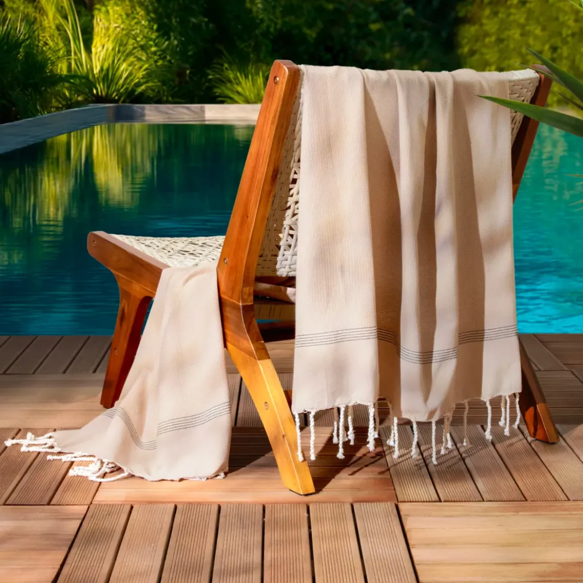 Fouta cotone riciclato (100 x 200 cm) Beach Beige