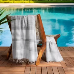 Fouta cotone riciclato (200 x 200 cm) Summer Bianca