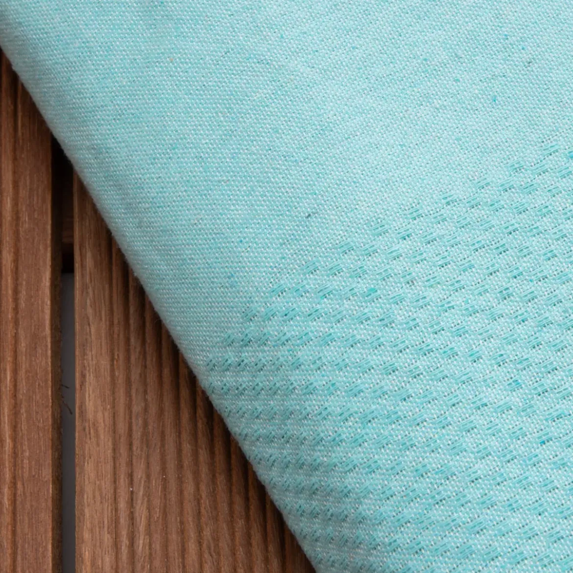 Fouta cotone riciclato (200 x 200 cm) Ecume Blu Turchese