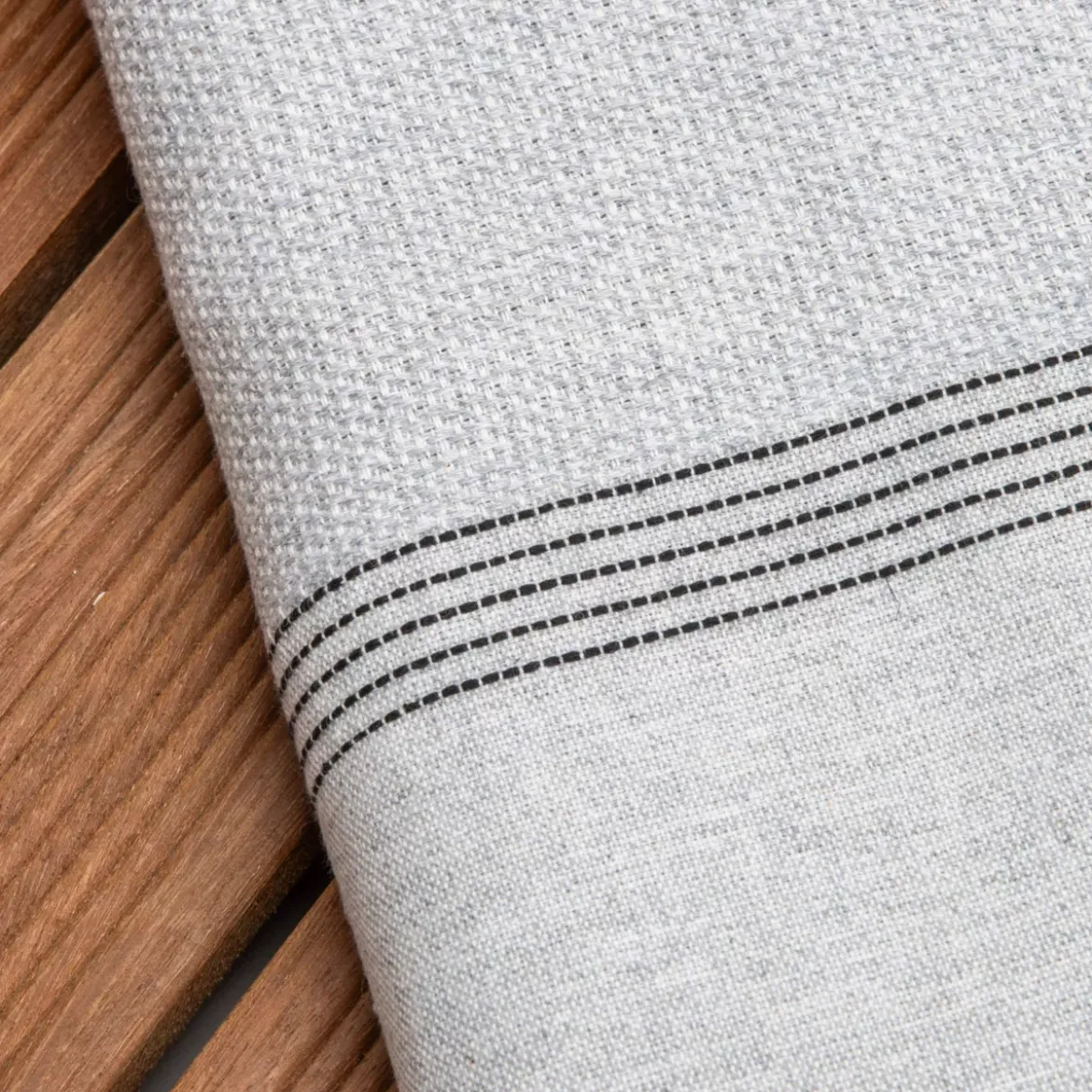 Fouta cotone riciclato (100 x 200 cm) Beach Grigia