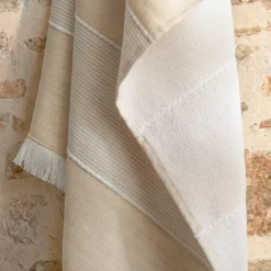 Fouta doppio cotone e spugna (180 x 180 cm) Mareva Beige