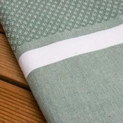 Fouta in cotone riciclato (100 x 200 cm) Selma Verde cachi