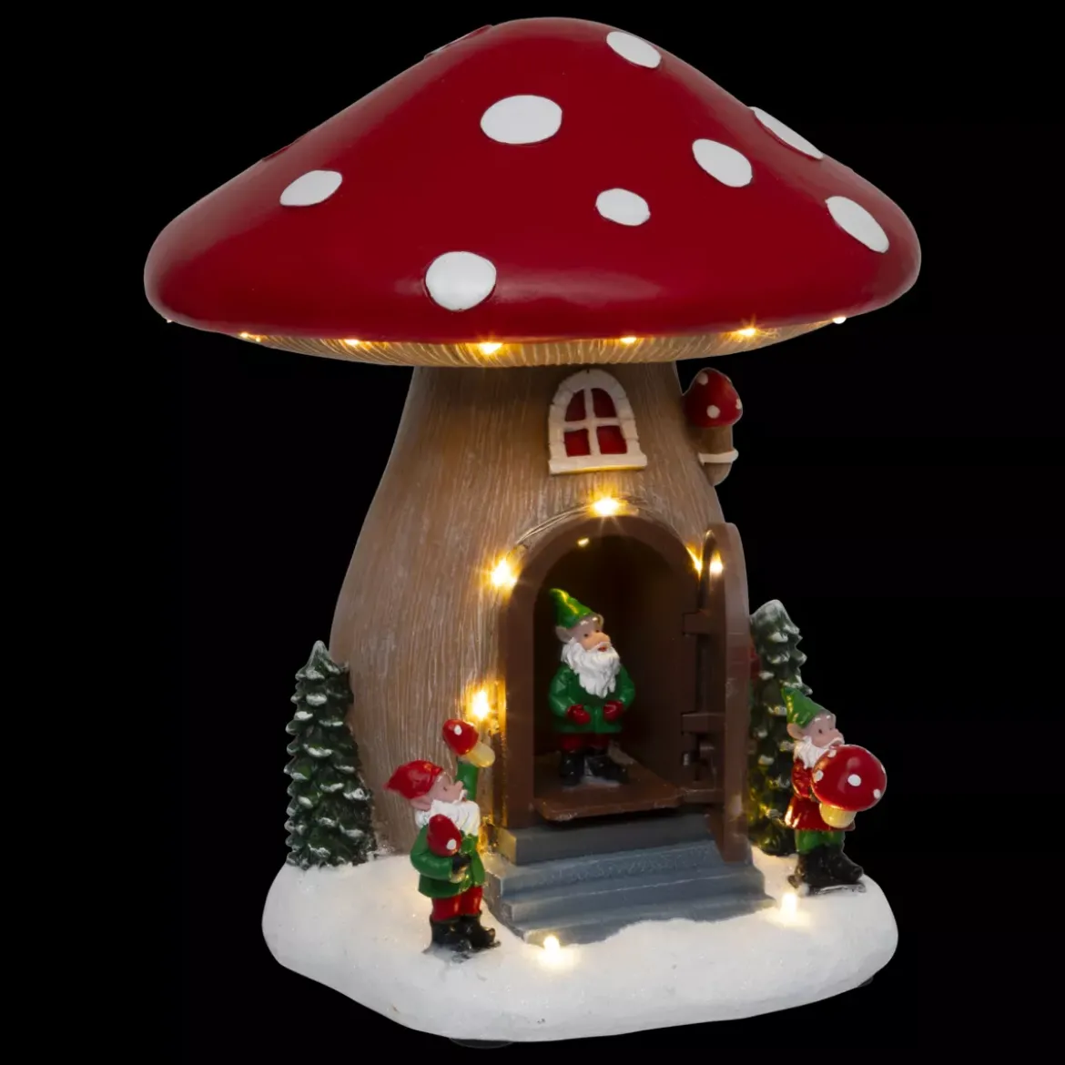 Fungo luminoso, musicale e animato (H21 cm) Casa dell'elfo