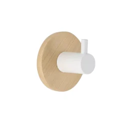 Gancio adesivo 3M bambù (D5 cm) Bianco