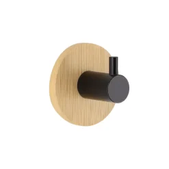Gancio adesivo 3M bambù (D4.5 cm) Nero