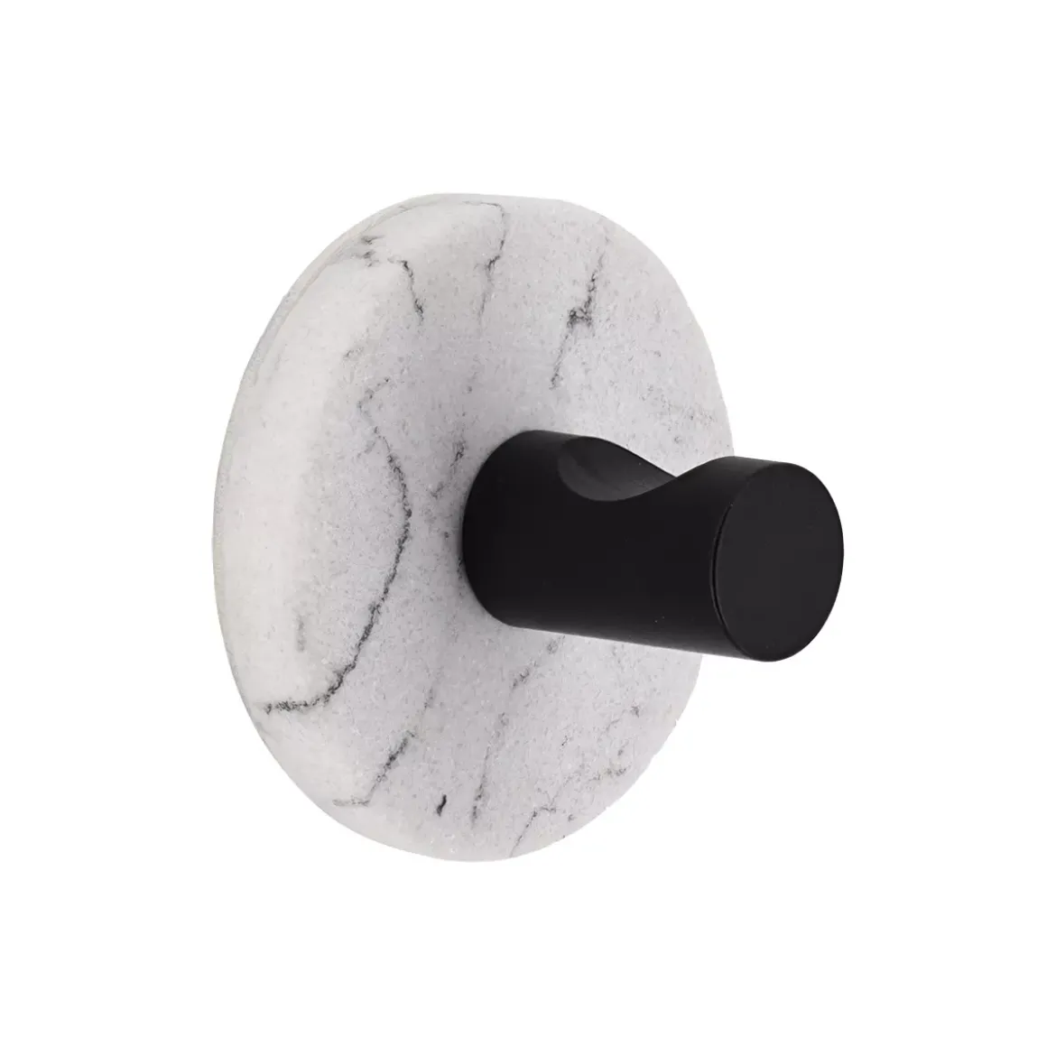 Gancio adesivo singolo effetto marmo Sema Grigio