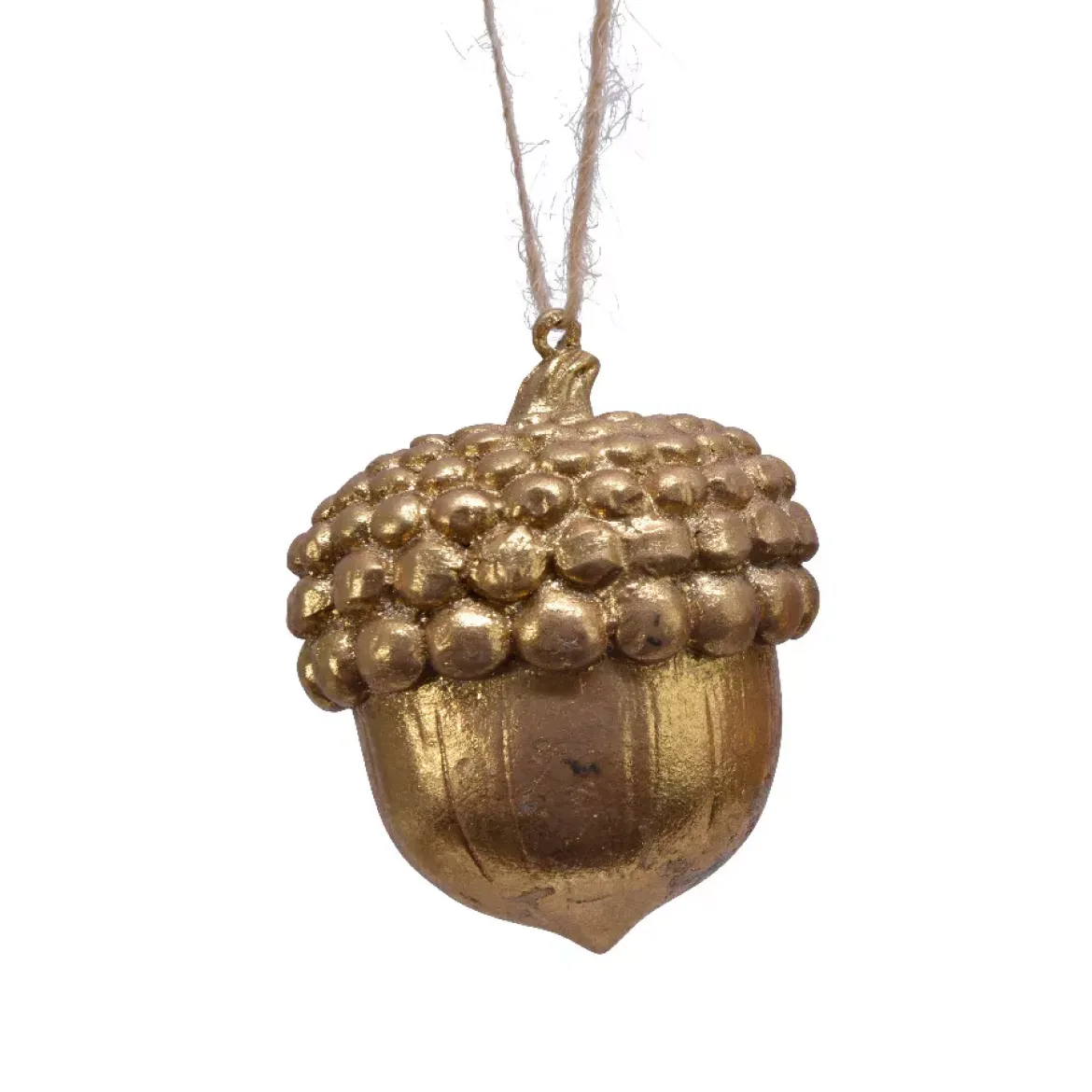 Ghianda di Natale da appendere (H8 cm) Vecchia Quercia Oro