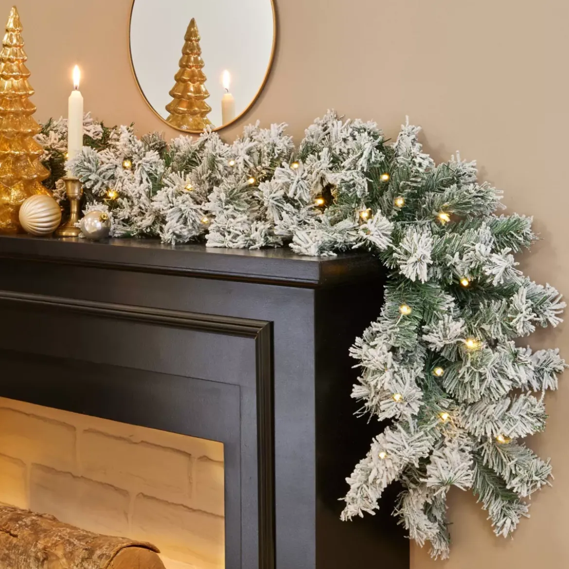 Ghirlanda abete luminosa Royal Bianco caldo