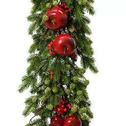 Ghirlanda di abete (180 cm) Mele dolci Rosso