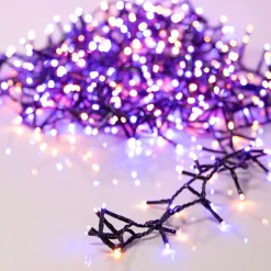 Ghirlanda di luci 11 m 500 LED cavo nero NewLuxe Bicolore Arancione/viola