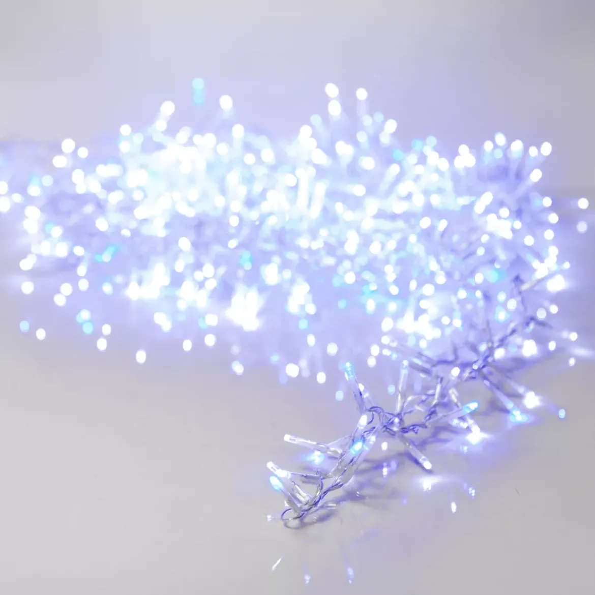 Ghirlanda di luci 11 m 500 LED cavo trasparente NewLuxe Bicolore Bianco/blu