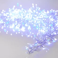 Ghirlanda di luci 16 m 750 LED cavo trasparente NewLuxe Bicolore Bianco/blu