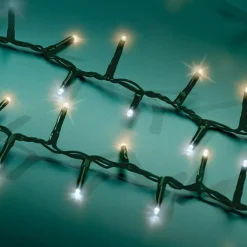 Ghirlanda di luci 11 m 500 LED cavo verde NewLuxe Bicolore Bianco caldo/freddo