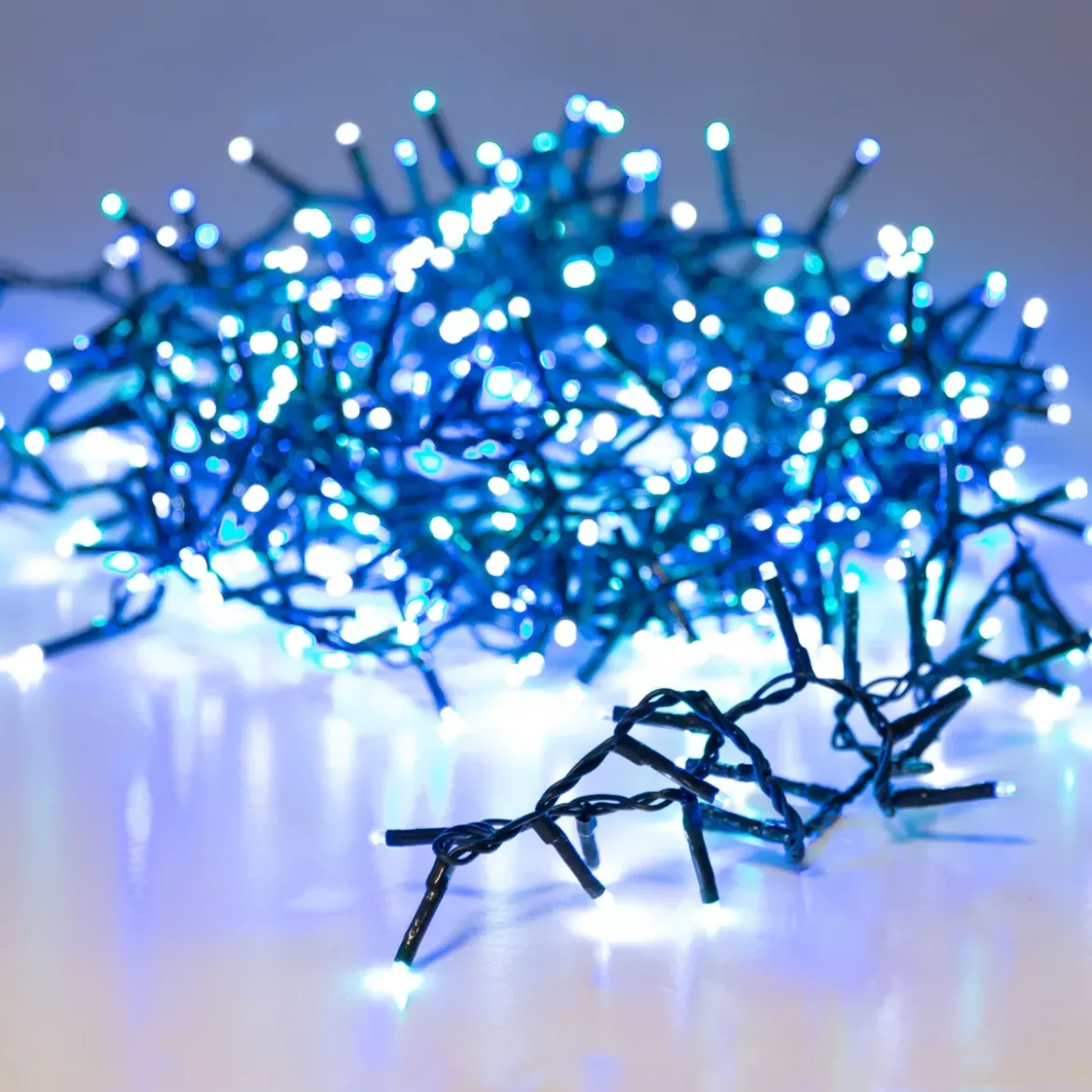 Ghirlanda di luci 11 m 500 LED cavo verde NewLuxe Tricolore Verde/Blu/Bianco